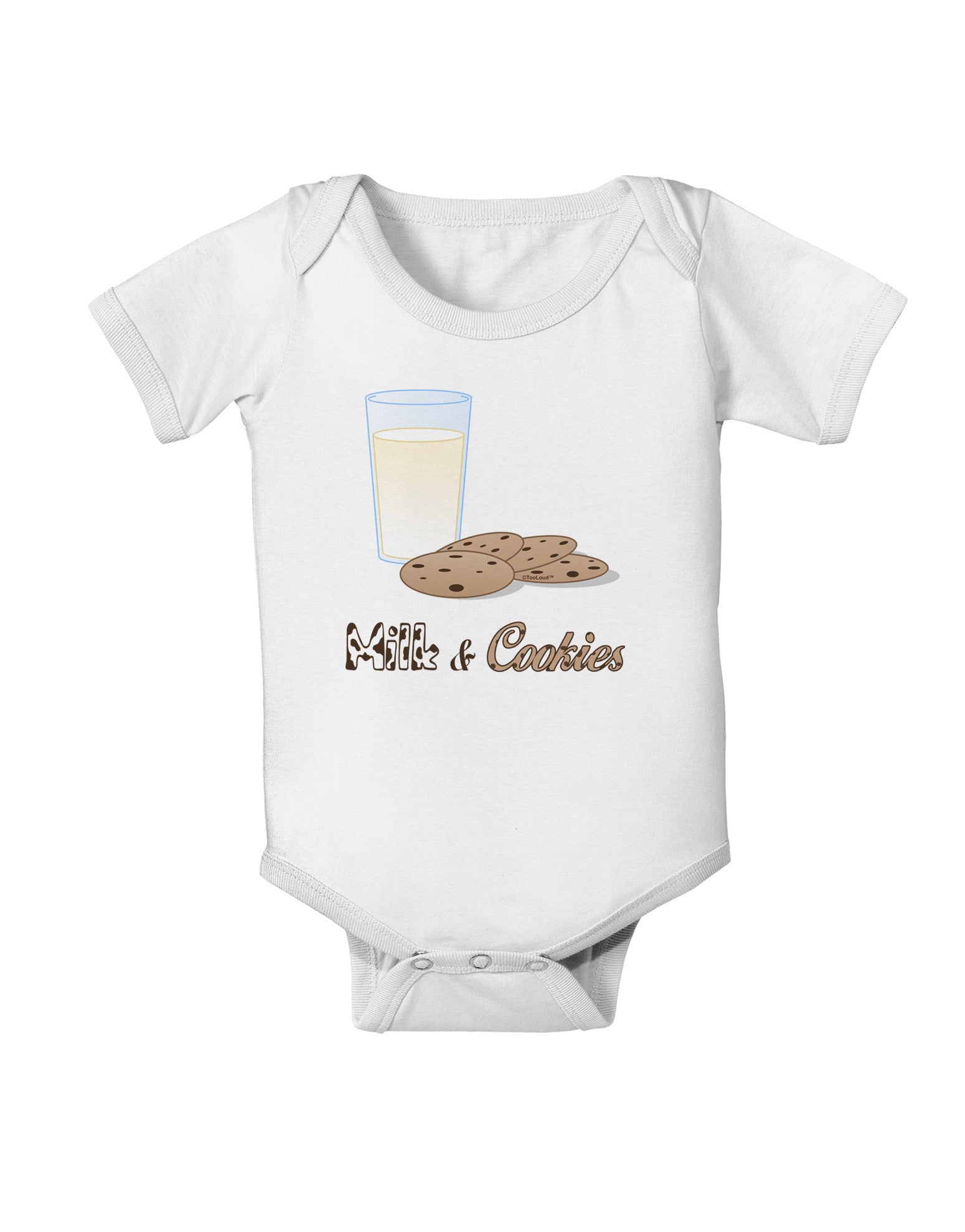 Milk and Cookies Design Text Baby Romper Bodysuit-Baby Romper-TooLoud-White-06-Months-Davson Sales