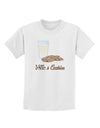 Milk and Cookies Design Text Childrens T-Shirt-Childrens T-Shirt-TooLoud-White-X-Small-Davson Sales