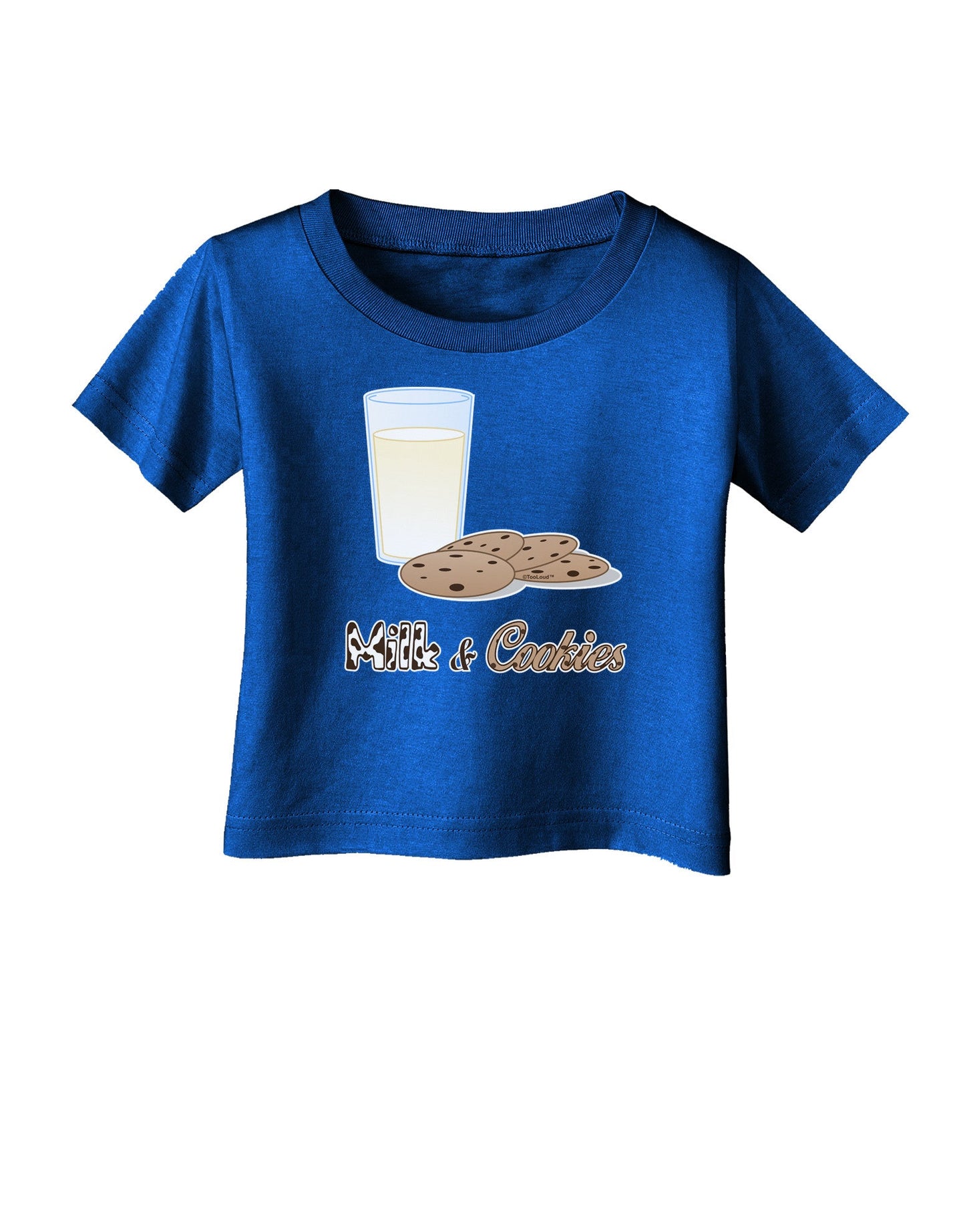 Milk and Cookies Design Text Infant T-Shirt Dark-Infant T-Shirt-TooLoud-Royal-Blue-06-Months-Davson Sales