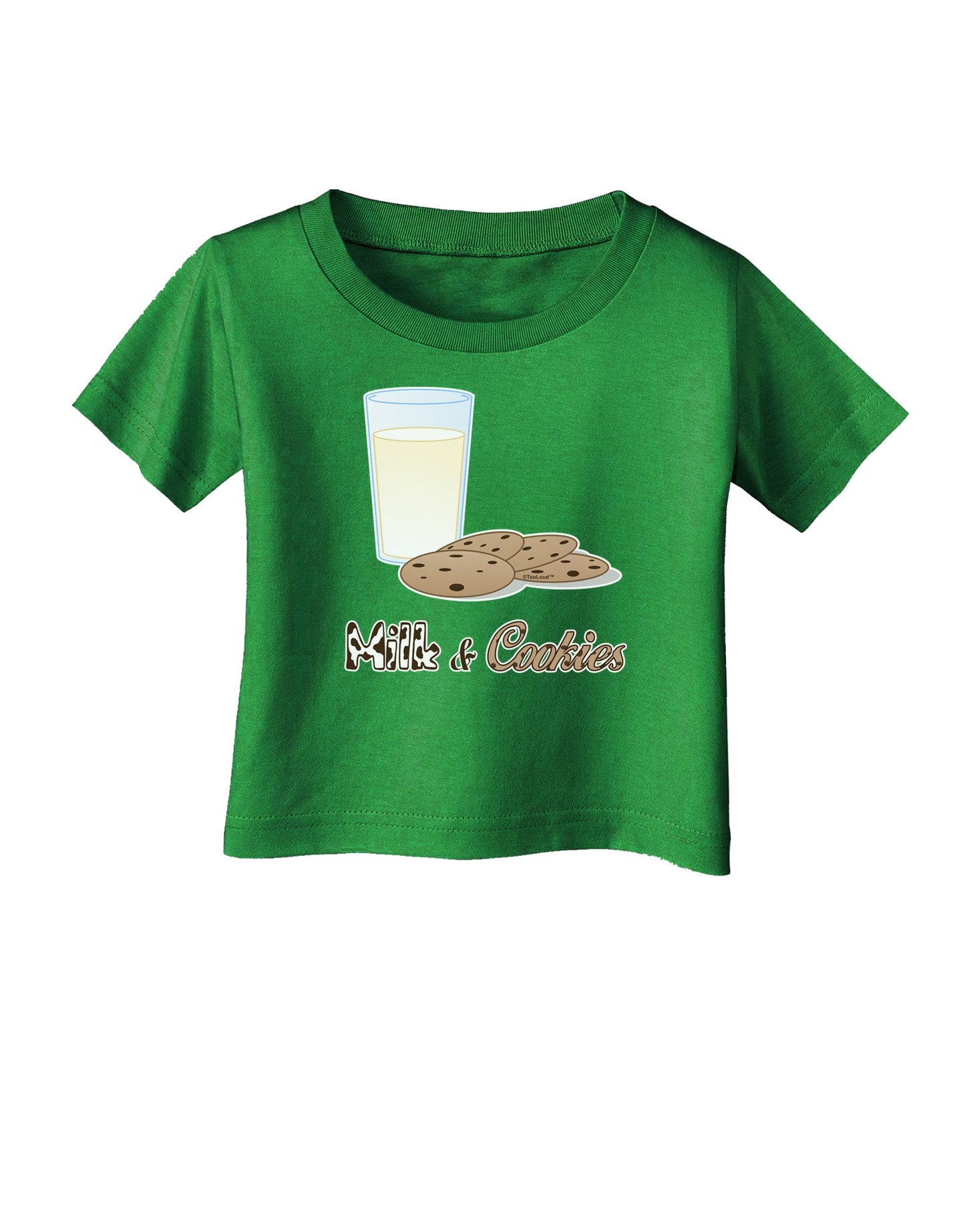 Milk and Cookies Design Text Infant T-Shirt Dark-Infant T-Shirt-TooLoud-Clover-Green-06-Months-Davson Sales