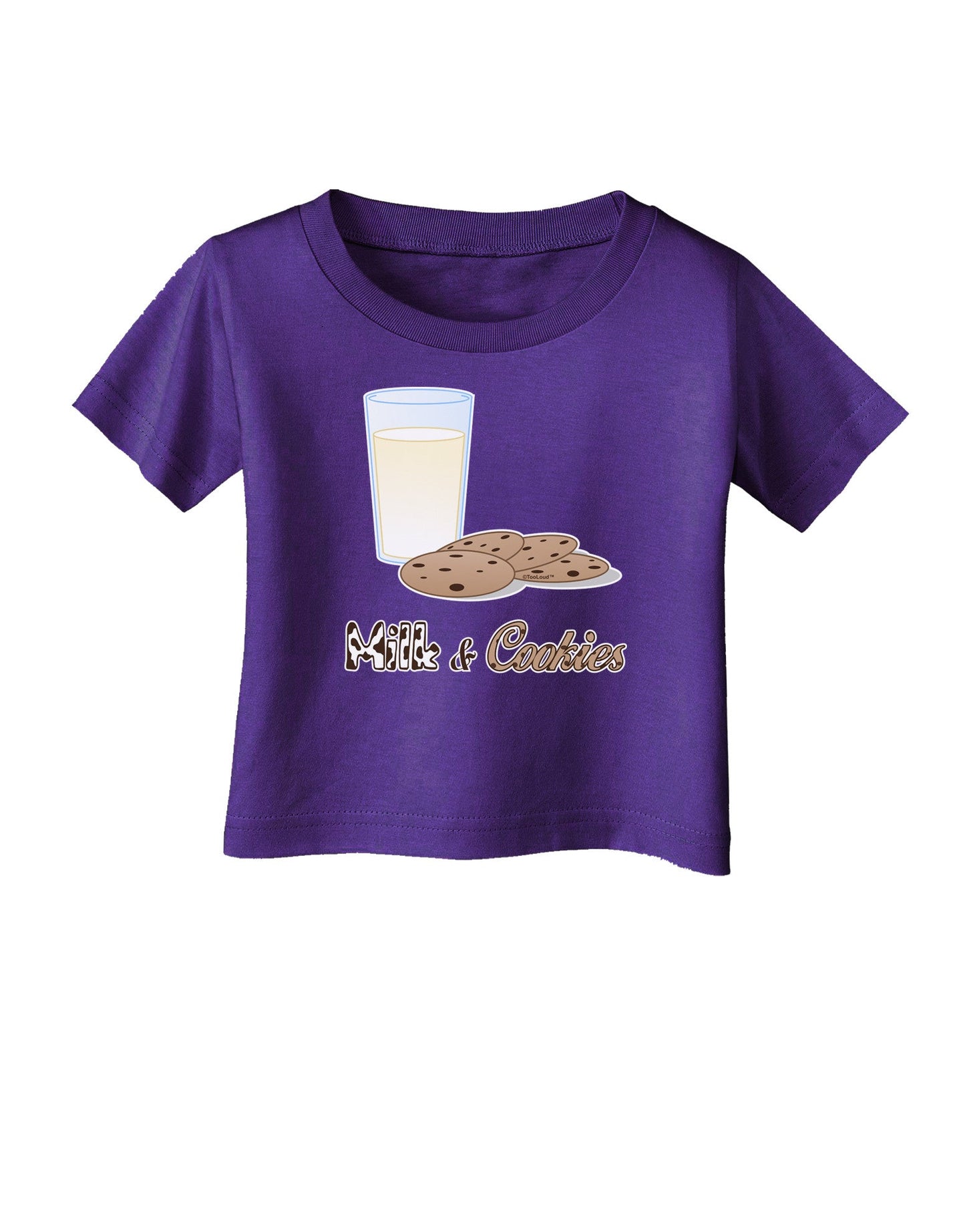 Milk and Cookies Design Text Infant T-Shirt Dark-Infant T-Shirt-TooLoud-Purple-06-Months-Davson Sales