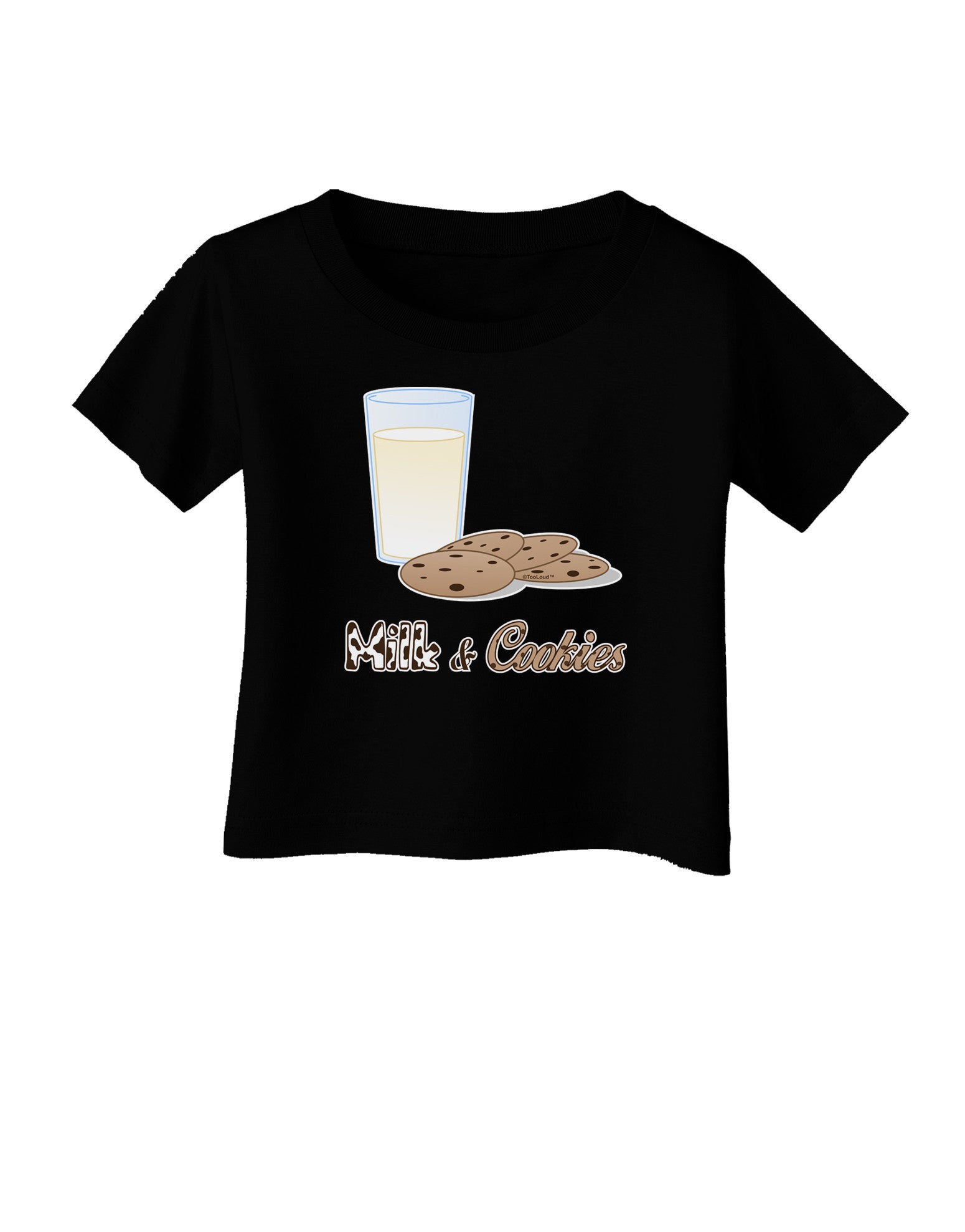 Milk and Cookies Design Text Infant T-Shirt Dark-Infant T-Shirt-TooLoud-Black-06-Months-Davson Sales