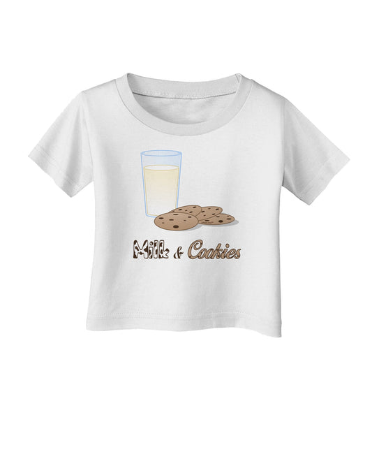 Milk and Cookies Design Text Infant T-Shirt-Infant T-Shirt-TooLoud-White-06-Months-Davson Sales