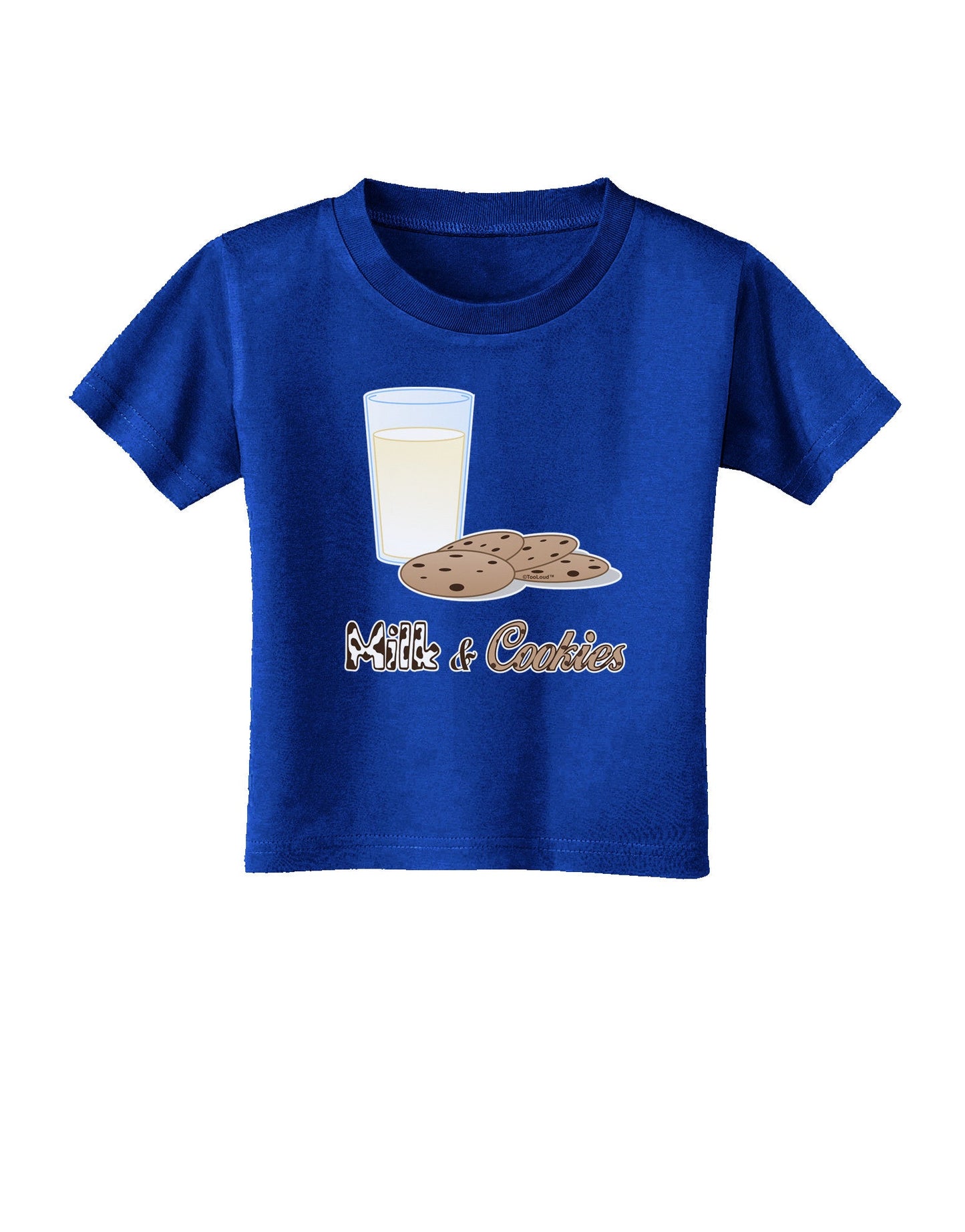 Milk and Cookies Design Text Toddler T-Shirt Dark-Toddler T-Shirt-TooLoud-Royal-Blue-2T-Davson Sales