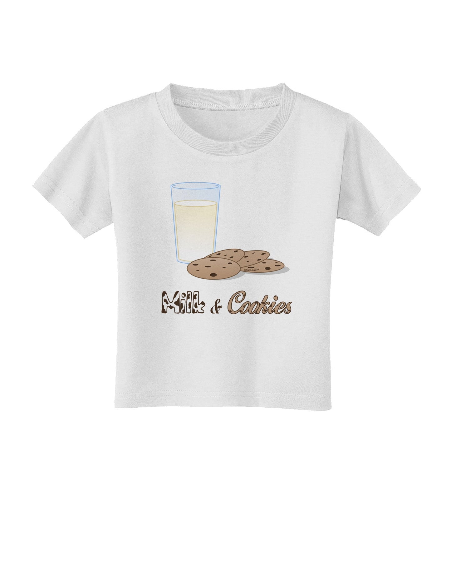 Milk and Cookies Design Text Toddler T-Shirt-Toddler T-Shirt-TooLoud-White-2T-Davson Sales