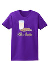 Milk and Cookies Design Text Womens Dark T-Shirt-Womens T-Shirt-TooLoud-Purple-X-Small-Davson Sales