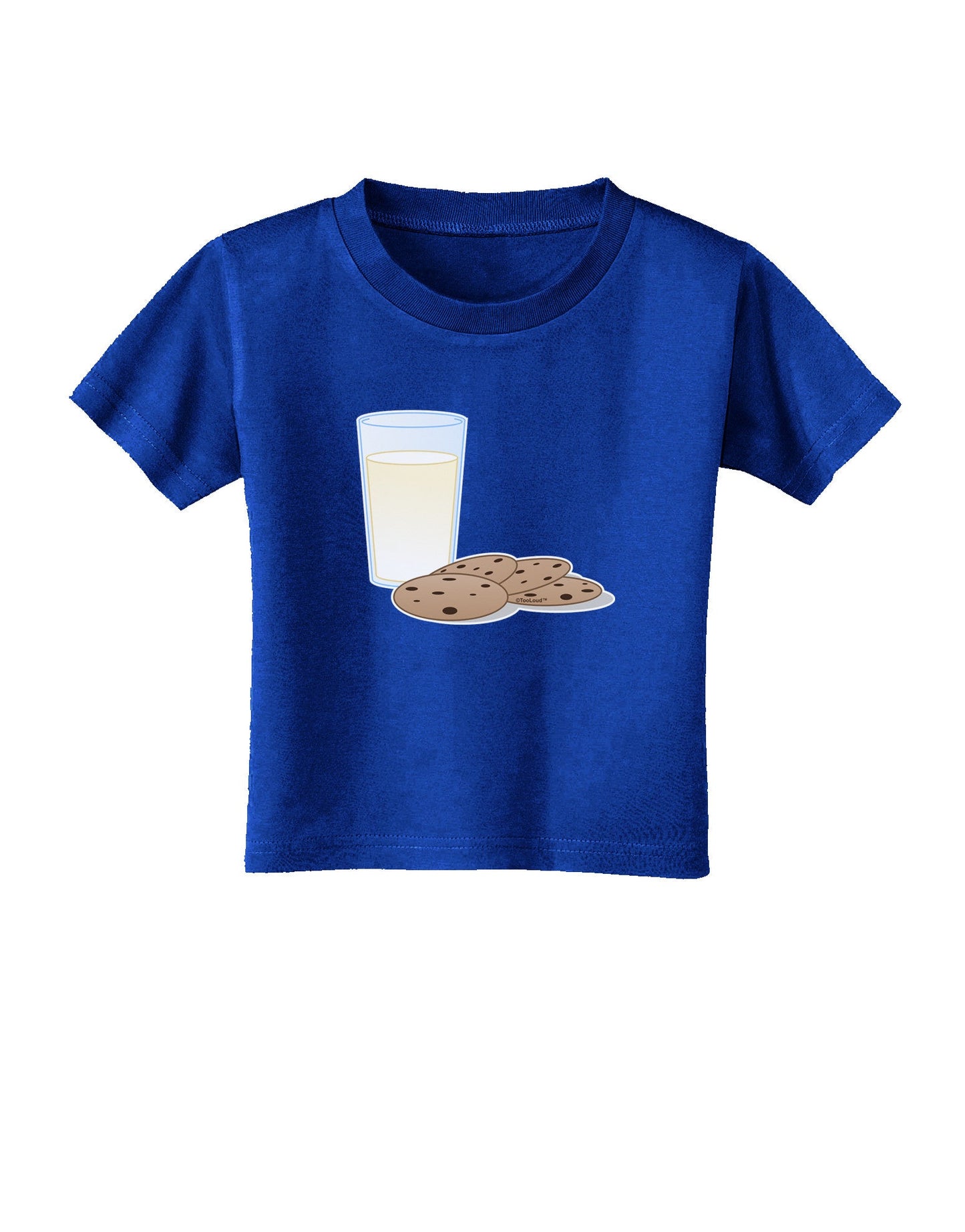 Milk and Cookies Design Toddler T-Shirt Dark-Toddler T-Shirt-TooLoud-Royal-Blue-2T-Davson Sales