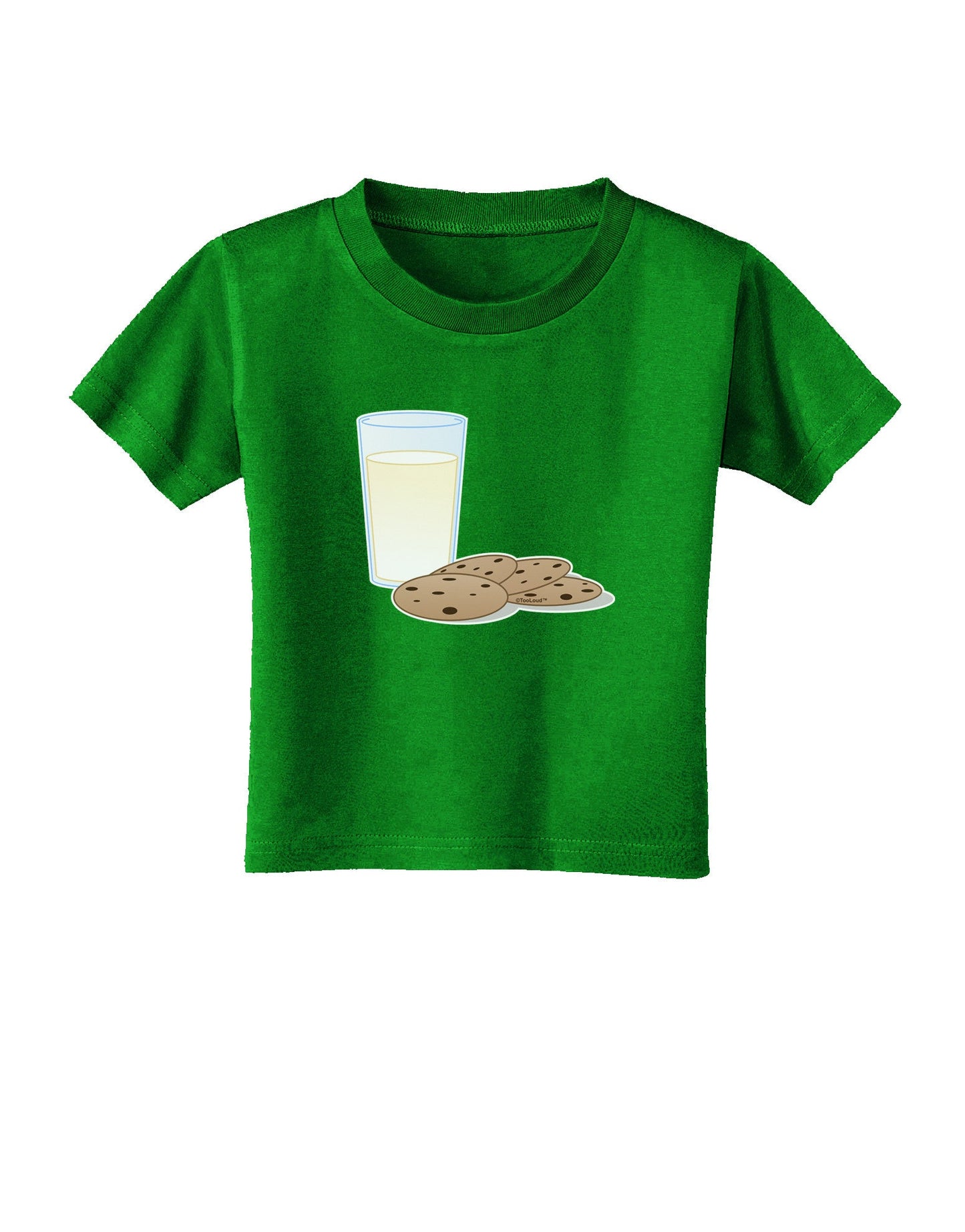 Milk and Cookies Design Toddler T-Shirt Dark-Toddler T-Shirt-TooLoud-Clover-Green-2T-Davson Sales