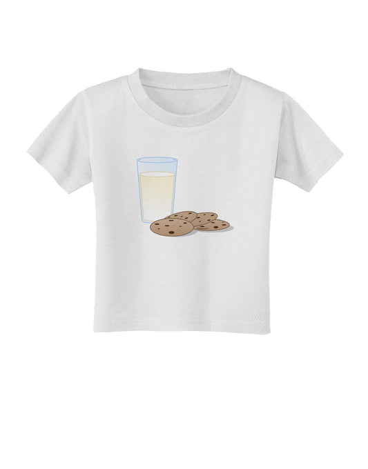 Milk and Cookies Design Toddler T-Shirt-Toddler T-Shirt-TooLoud-White-2T-Davson Sales