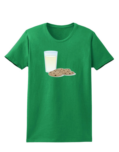 Milk and Cookies Design Womens Dark T-Shirt-Womens T-Shirt-TooLoud-Kelly-Green-X-Small-Davson Sales