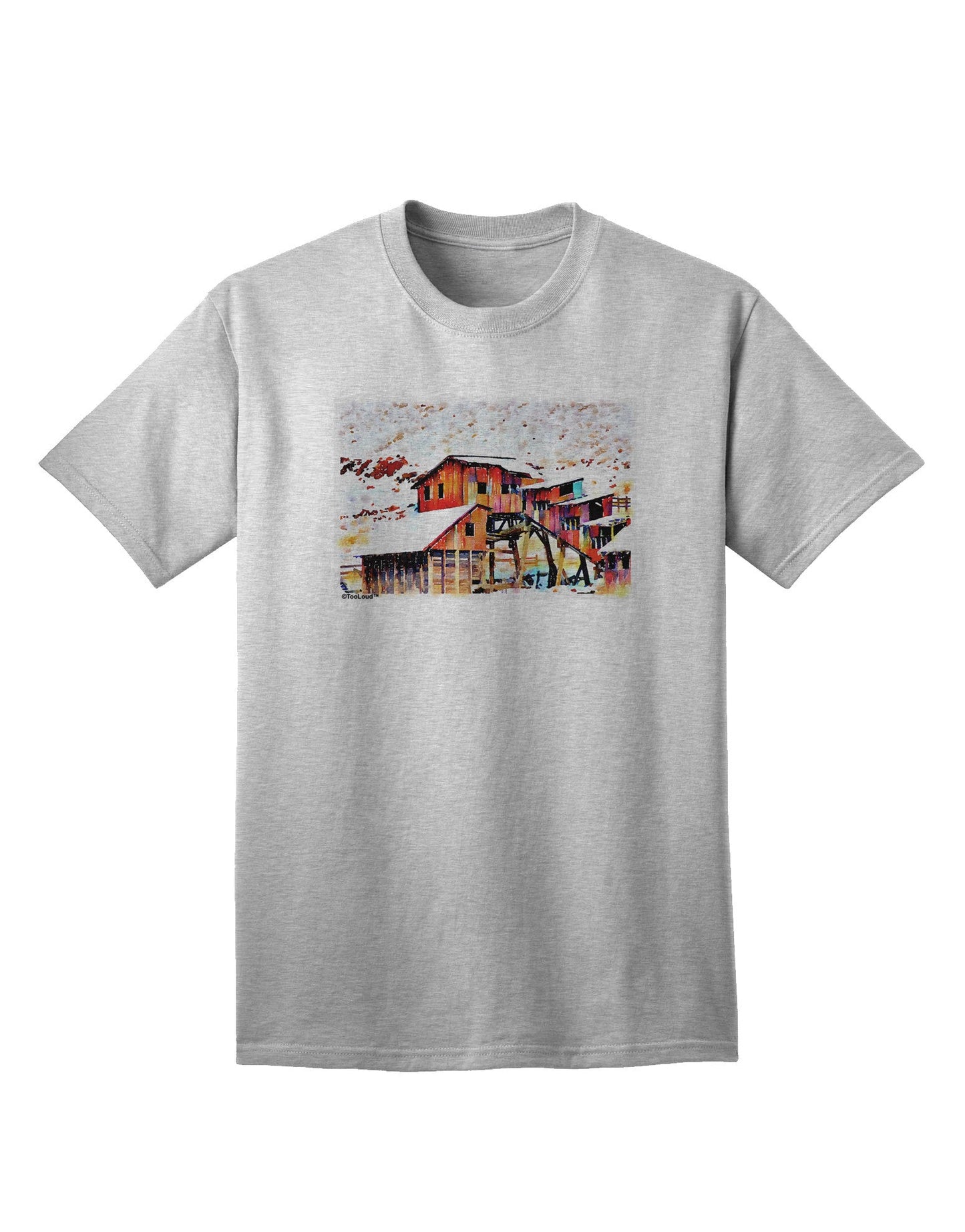 Mine Scene Colorado: Artistic Watercolor Adult T-Shirt Collection-Mens T-shirts-TooLoud-AshGray-Small-Davson Sales