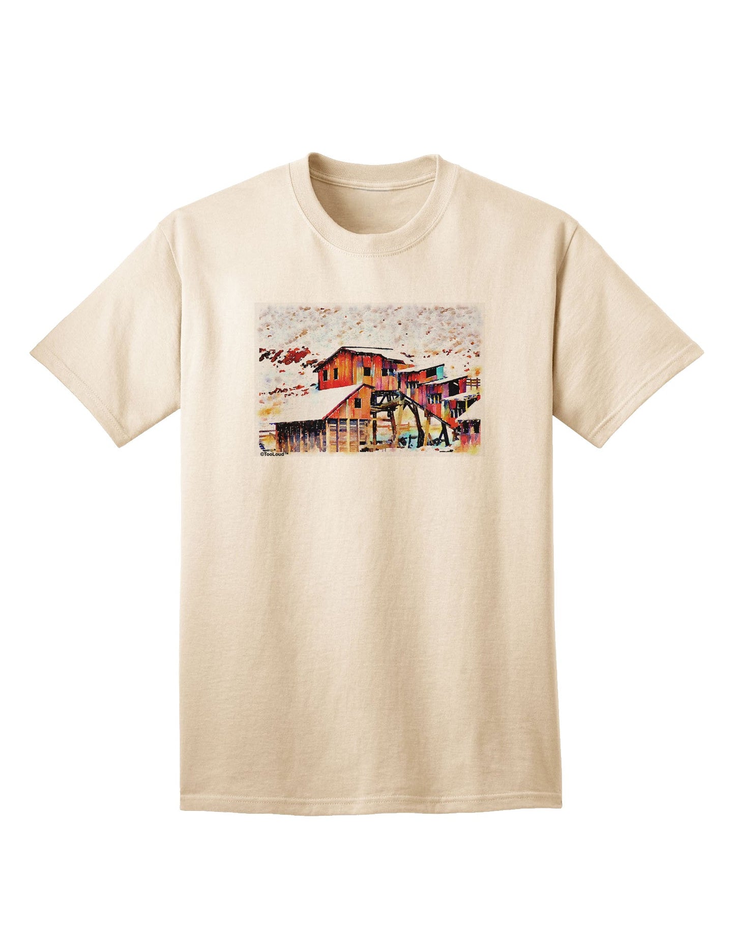 Mine Scene Colorado: Artistic Watercolor Adult T-Shirt Collection-Mens T-shirts-TooLoud-Natural-Small-Davson Sales