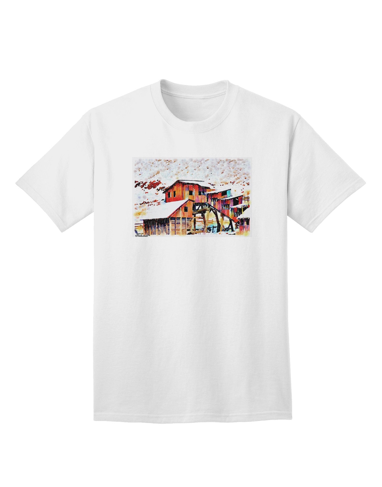 Mine Scene Colorado: Artistic Watercolor Adult T-Shirt Collection-Mens T-shirts-TooLoud-White-Small-Davson Sales