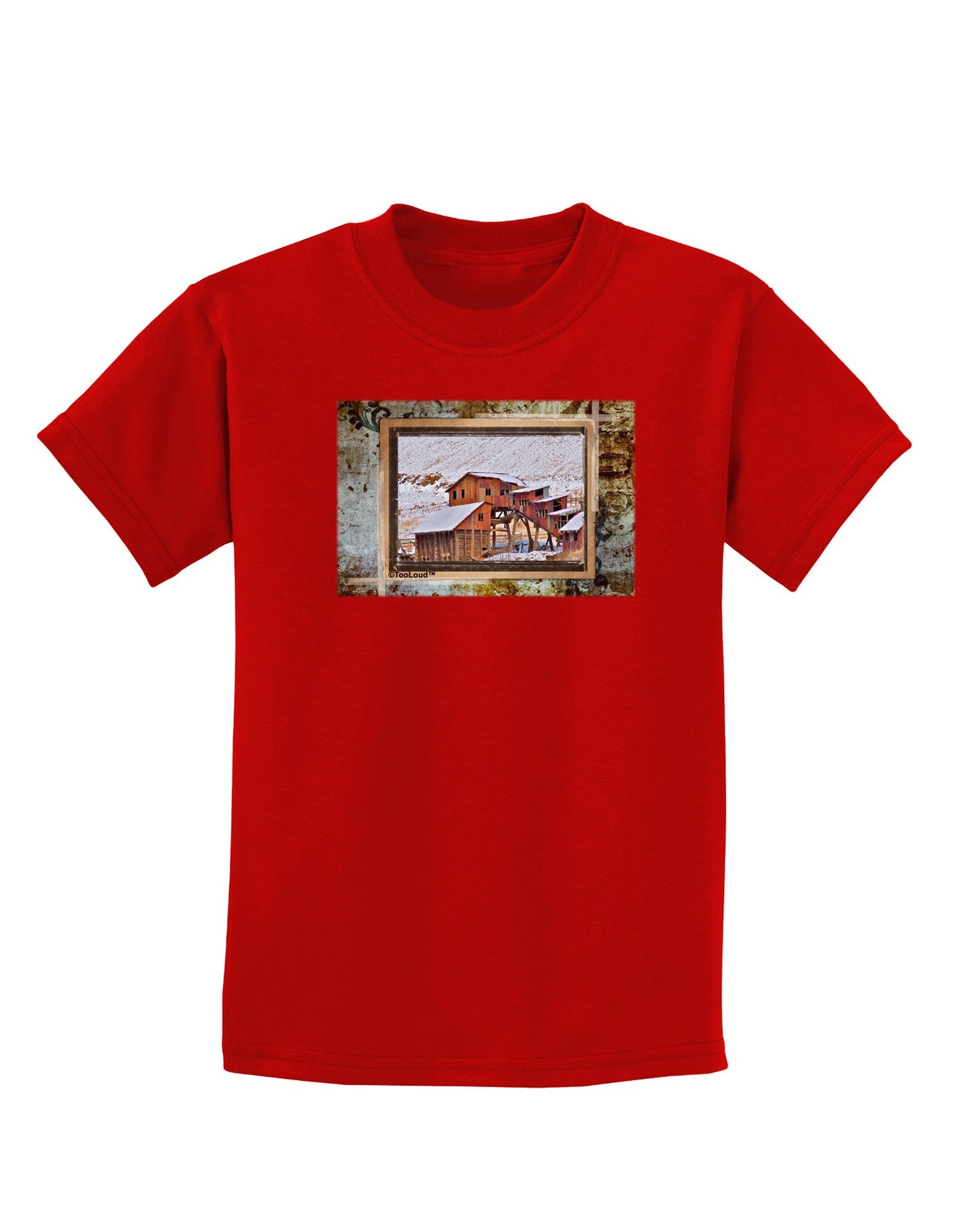 Mine Scene Colorado Childrens Dark T-Shirt-Childrens T-Shirt-TooLoud-Red-X-Small-Davson Sales