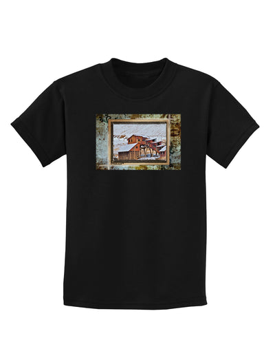 Mine Scene Colorado Childrens Dark T-Shirt-Childrens T-Shirt-TooLoud-Black-X-Small-Davson Sales