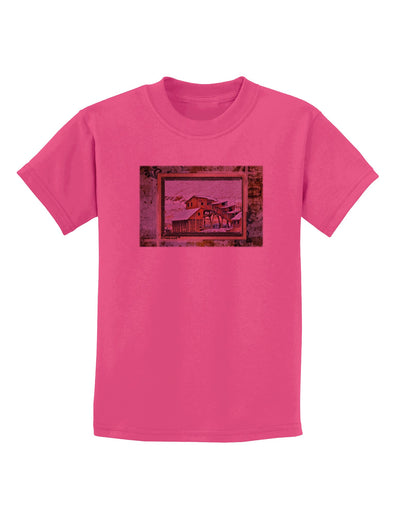 Mine Scene Colorado Childrens T-Shirt-Childrens T-Shirt-TooLoud-Sangria-X-Small-Davson Sales