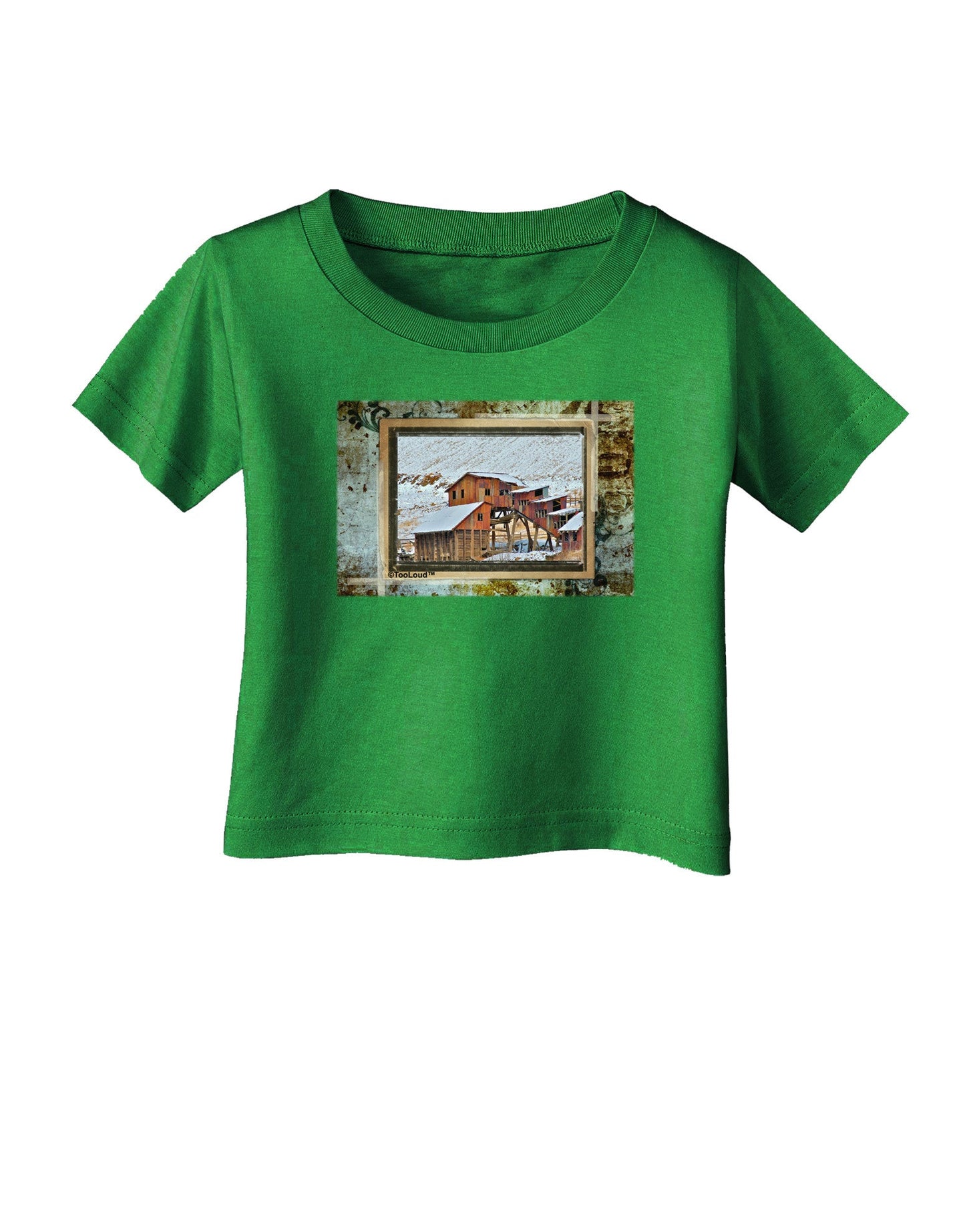 Mine Scene Colorado Infant T-Shirt Dark-Infant T-Shirt-TooLoud-Clover-Green-06-Months-Davson Sales
