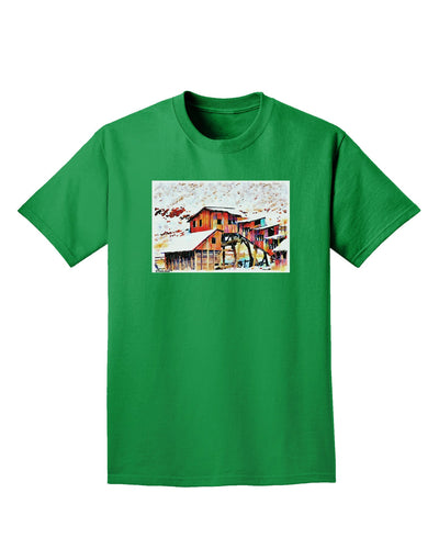 Mine Scene Colorado Watercolor Adult Dark T-Shirt-Mens T-Shirt-TooLoud-Kelly-Green-Small-Davson Sales