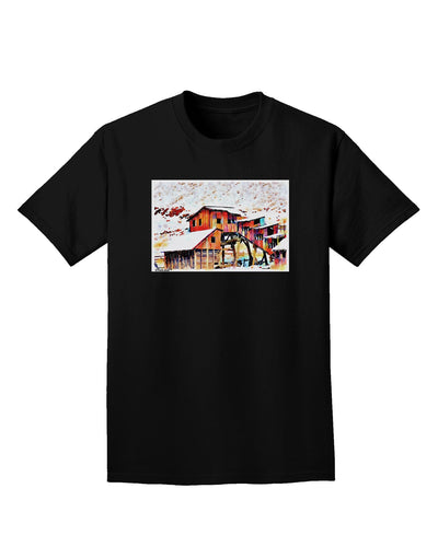 Mine Scene Colorado Watercolor Adult Dark T-Shirt-Mens T-Shirt-TooLoud-Black-Small-Davson Sales