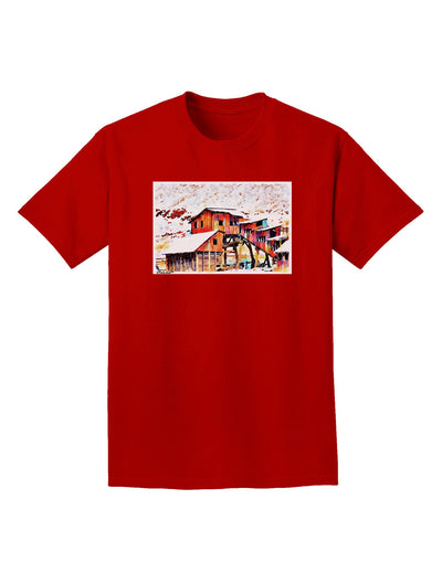 Mine Scene Colorado Watercolor Adult Dark T-Shirt-Mens T-Shirt-TooLoud-Red-Small-Davson Sales