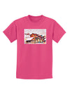 Mine Scene Colorado Watercolor Childrens Dark T-Shirt-Childrens T-Shirt-TooLoud-Sangria-X-Small-Davson Sales