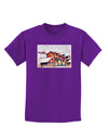 Mine Scene Colorado Watercolor Childrens Dark T-Shirt-Childrens T-Shirt-TooLoud-Purple-X-Small-Davson Sales