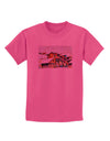 Mine Scene Colorado Watercolor Childrens T-Shirt-Childrens T-Shirt-TooLoud-Sangria-X-Small-Davson Sales