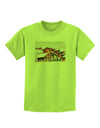 Mine Scene Colorado Watercolor Childrens T-Shirt-Childrens T-Shirt-TooLoud-Lime-Green-X-Small-Davson Sales