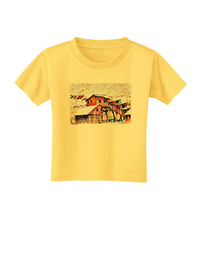 Mine Scene Colorado Watercolor Toddler T-Shirt-Toddler T-Shirt-TooLoud-Yellow-2T-Davson Sales