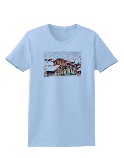 Mine Scene Colorado Watercolor Womens T-Shirt-Womens T-Shirt-TooLoud-Light-Blue-X-Small-Davson Sales