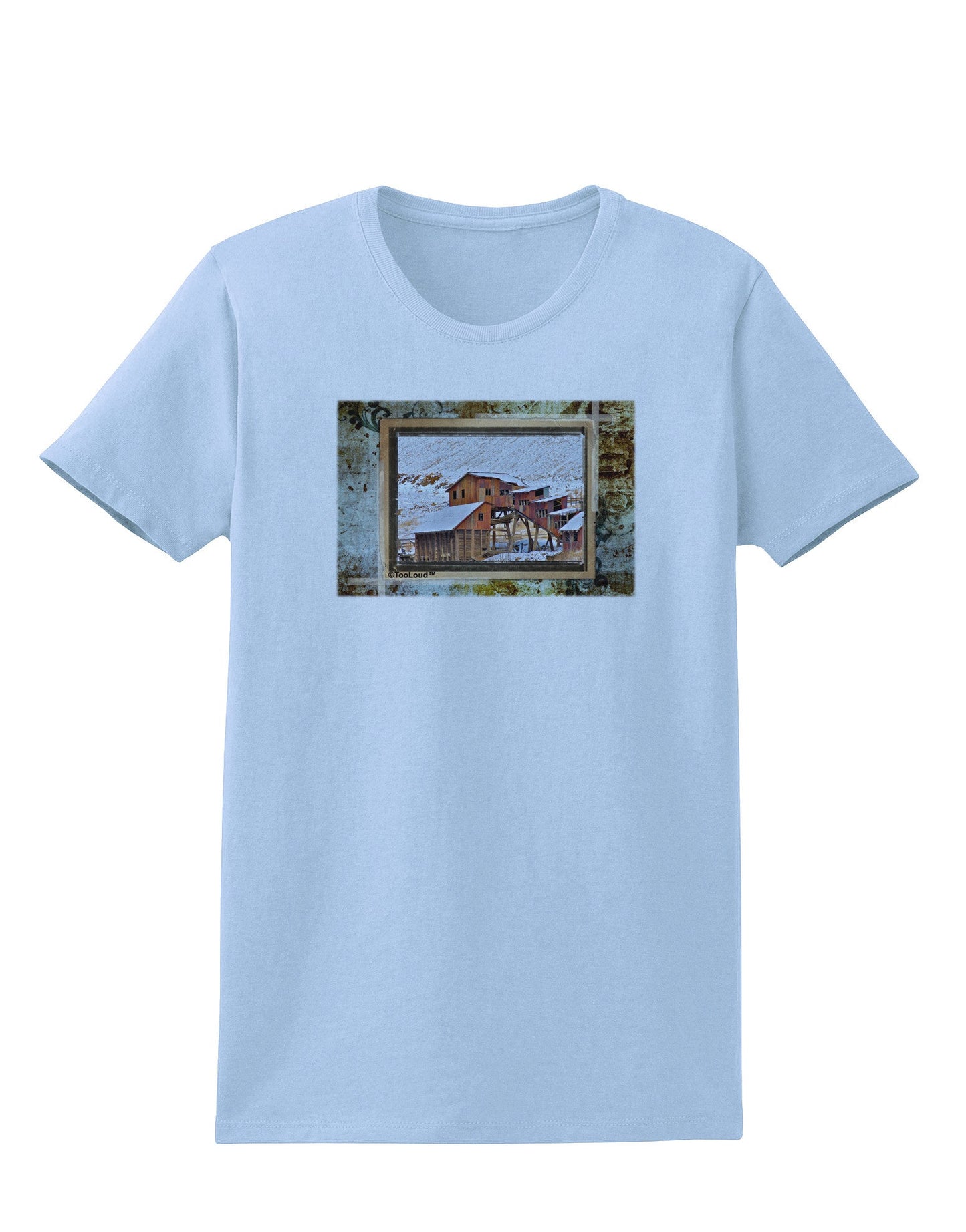 Mine Scene Colorado Womens T-Shirt-Womens T-Shirt-TooLoud-Light-Blue-X-Small-Davson Sales