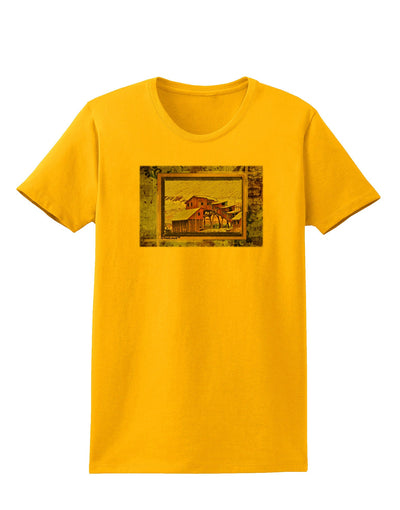 Mine Scene Colorado Womens T-Shirt-Womens T-Shirt-TooLoud-Gold-X-Small-Davson Sales