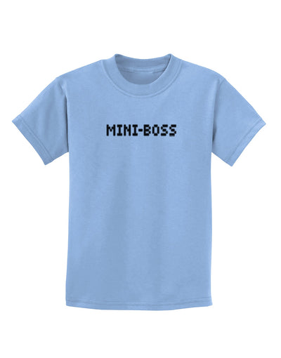 Mini-Boss Text - Boss Day Childrens T-Shirt-Childrens T-Shirt-TooLoud-Light-Blue-X-Small-Davson Sales