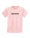 Mini-Boss Text - Boss Day Childrens T-Shirt-Childrens T-Shirt-TooLoud-PalePink-X-Small-Davson Sales