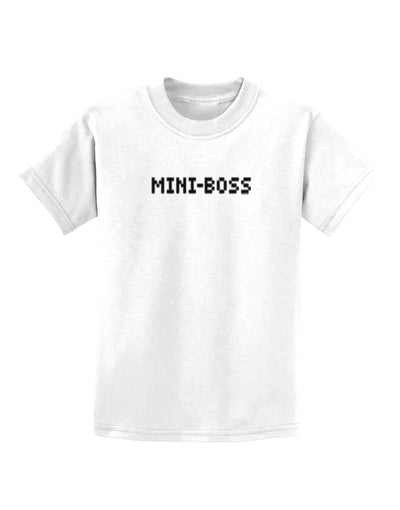 Mini-Boss Text - Boss Day Childrens T-Shirt-Childrens T-Shirt-TooLoud-White-X-Small-Davson Sales