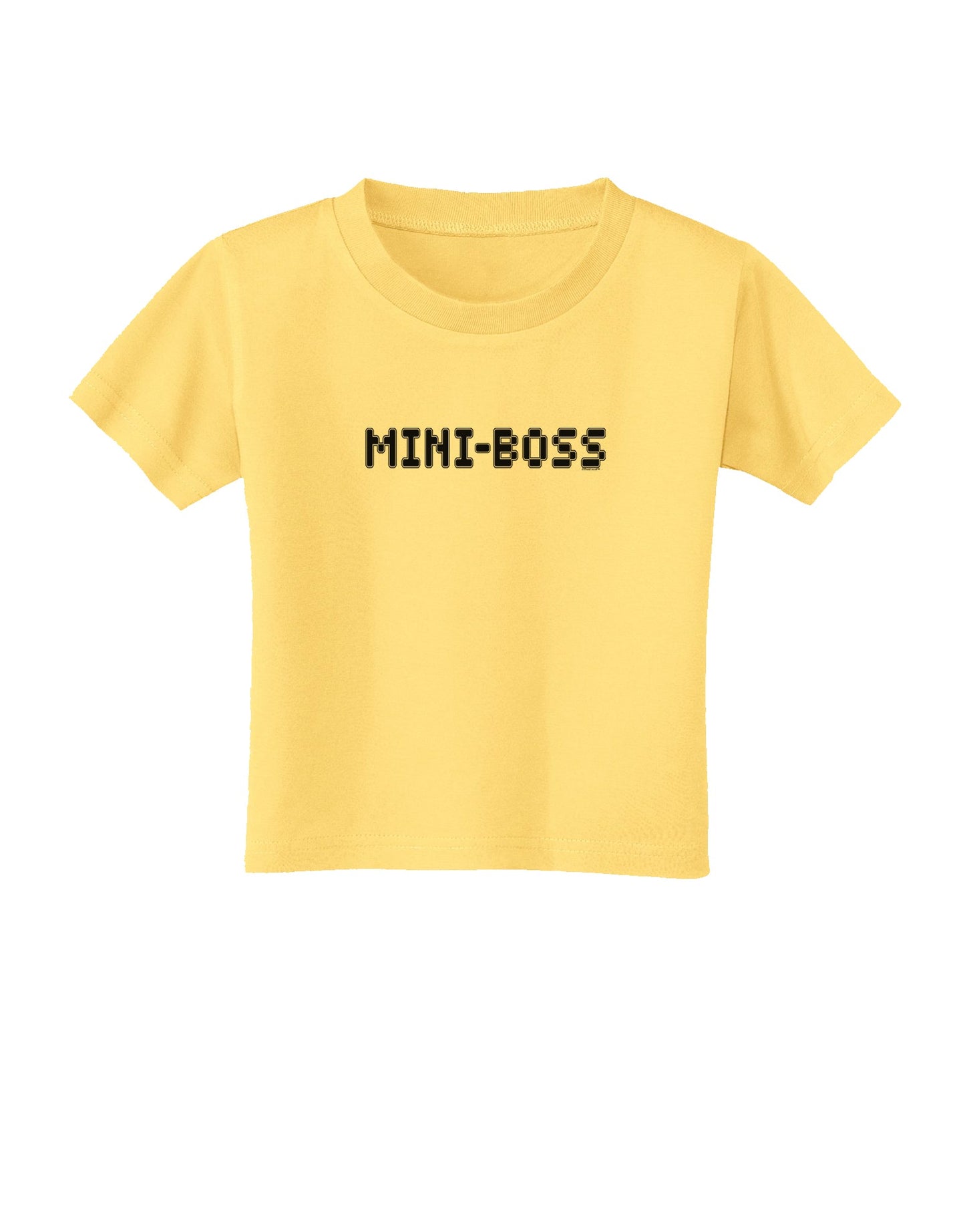 Mini-Boss Text - Boss Day Toddler T-Shirt-Toddler T-Shirt-TooLoud-Daffodil-Yellow-2T-Davson Sales