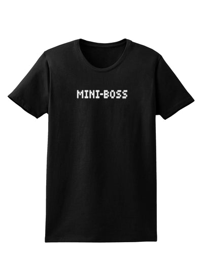 Mini-Boss Text - Boss Day Womens Dark T-Shirt-Womens T-Shirt-TooLoud-Black-X-Small-Davson Sales