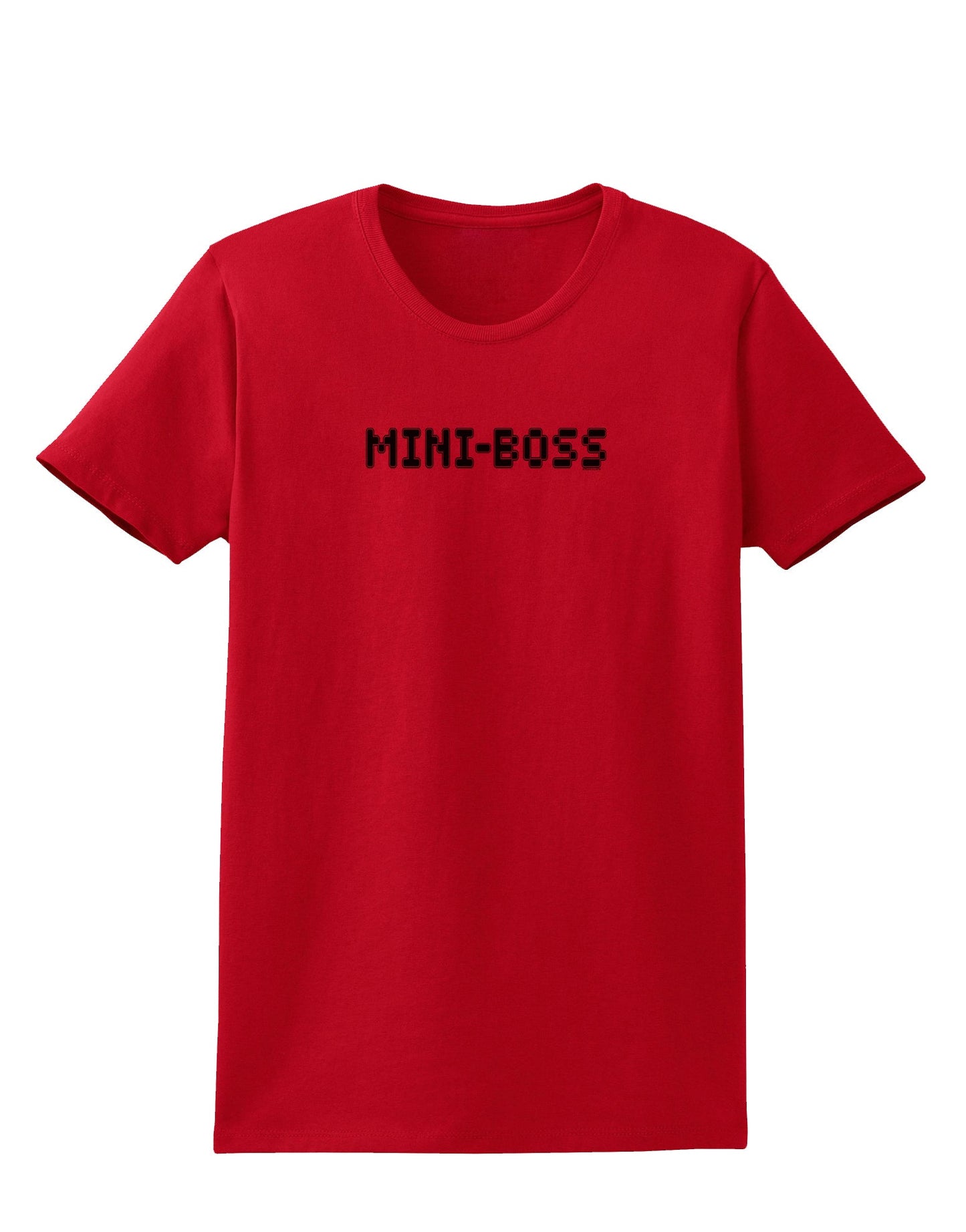Mini-Boss Text - Boss Day Womens T-Shirt-Womens T-Shirt-TooLoud-Red-X-Small-Davson Sales