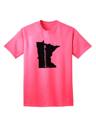 Minnesota - Premium United States Shape Adult T-Shirt Collection-Mens T-shirts-TooLoud-Neon-Pink-Small-Davson Sales