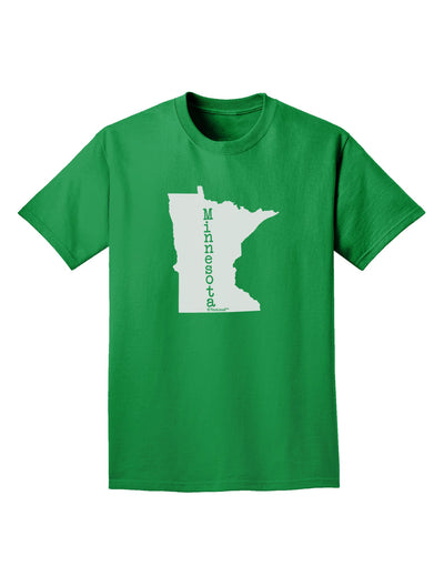 Minnesota - United States Shape Adult Dark T-Shirt-Mens T-Shirt-TooLoud-Kelly-Green-Small-Davson Sales