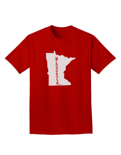 Minnesota - United States Shape Adult Dark T-Shirt-Mens T-Shirt-TooLoud-Red-Small-Davson Sales