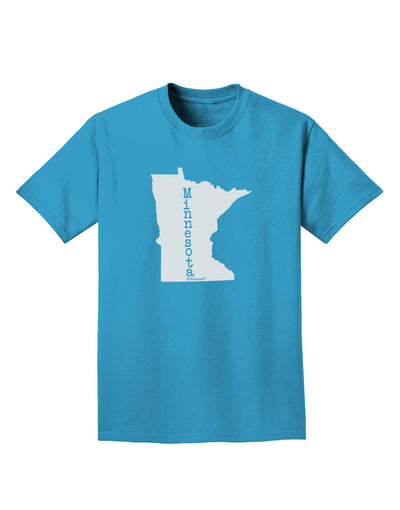 Minnesota - United States Shape Adult Dark T-Shirt-Mens T-Shirt-TooLoud-Turquoise-Small-Davson Sales