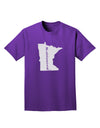 Minnesota - United States Shape Adult Dark T-Shirt-Mens T-Shirt-TooLoud-Purple-Small-Davson Sales