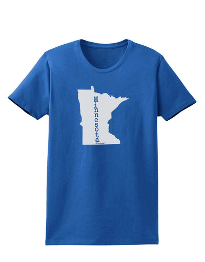 Minnesota - United States Shape Womens Dark T-Shirt-TooLoud-Royal-Blue-X-Small-Davson Sales