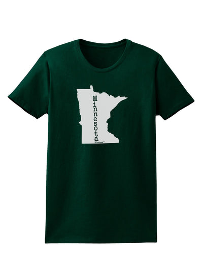 Minnesota - United States Shape Womens Dark T-Shirt-TooLoud-Forest-Green-Small-Davson Sales