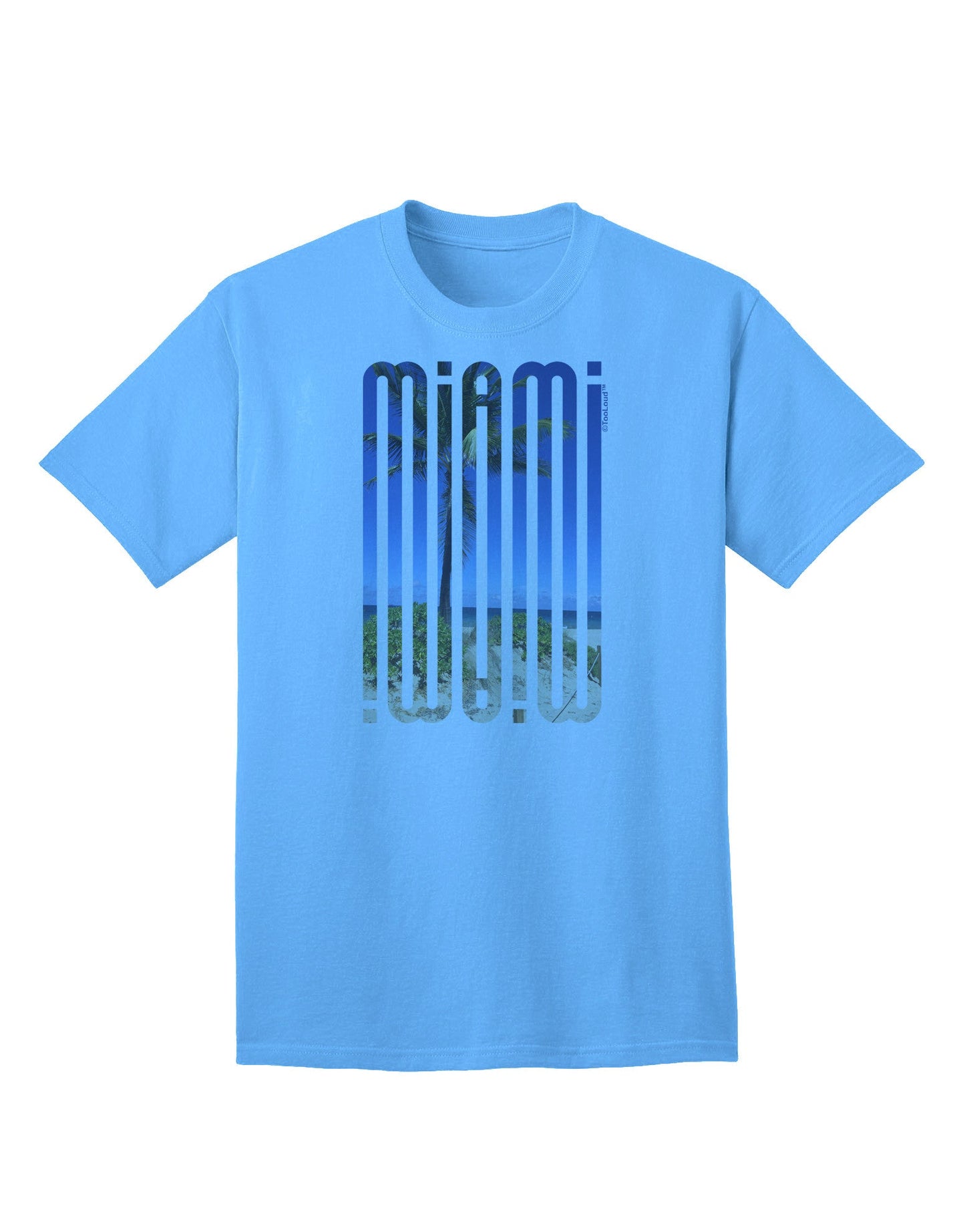 Mirage Adult T-Shirt: Captivating Miami Beach View Edition-Mens T-shirts-TooLoud-Aquatic-Blue-Small-Davson Sales