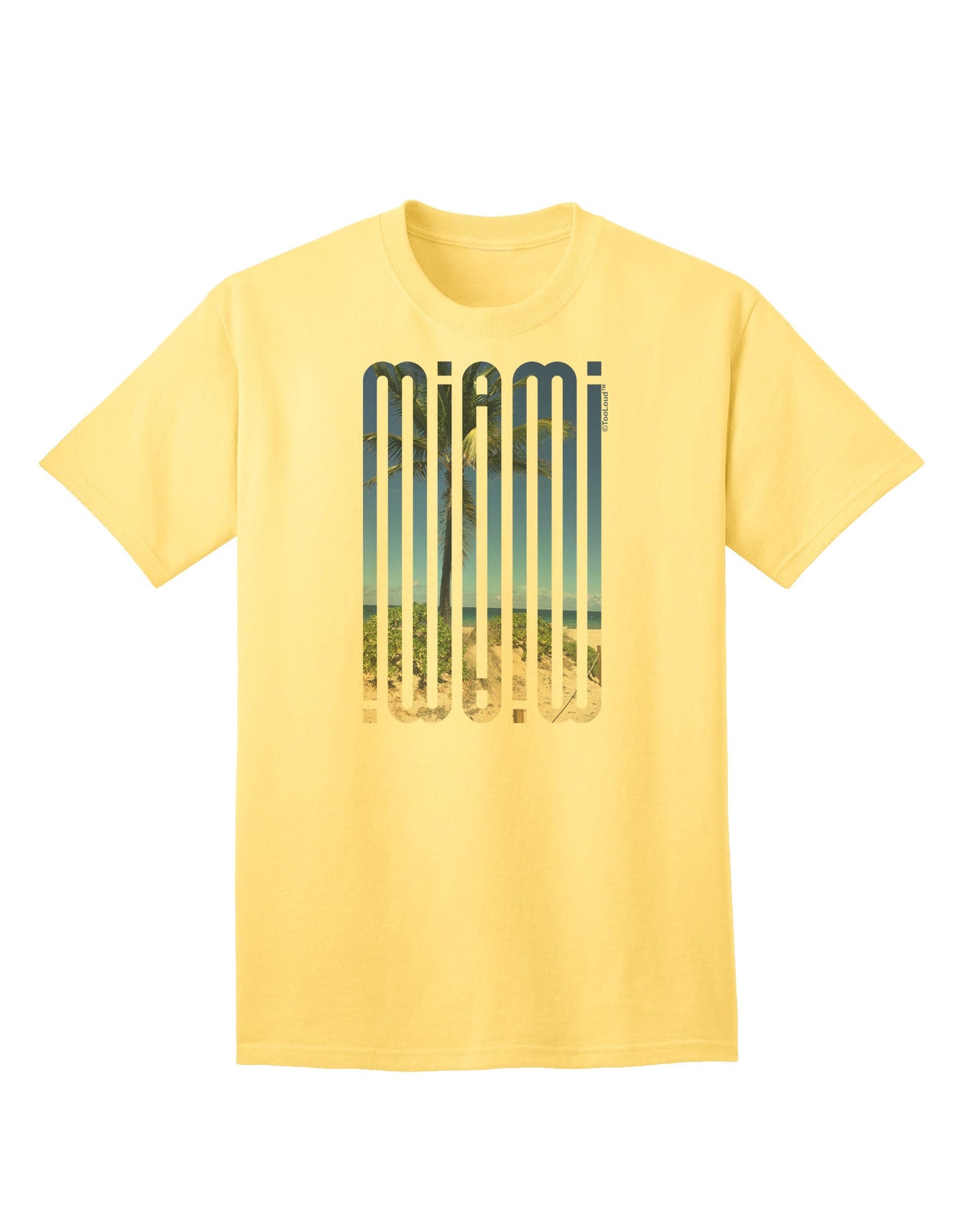 Mirage Adult T-Shirt: Captivating Miami Beach View Edition-Mens T-shirts-TooLoud-Yellow-Small-Davson Sales