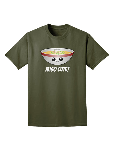 Miso Cute - Cute Miso Soup Bowl Adult Dark T-Shirt by TooLoud-Mens T-Shirt-TooLoud-Military-Green-Small-Davson Sales