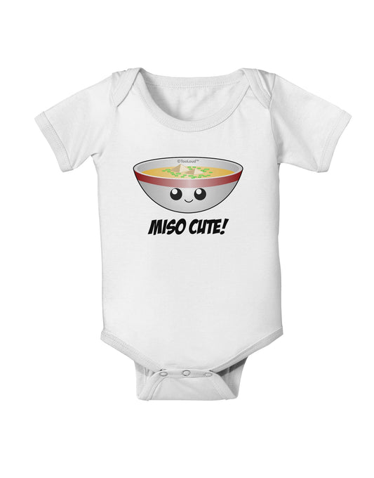 Miso Cute - Cute Miso Soup Bowl Baby Romper Bodysuit by TooLoud-Baby Romper-TooLoud-White-06-Months-Davson Sales