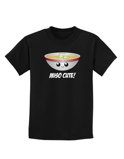 Miso Cute - Cute Miso Soup Bowl Childrens Dark T-Shirt by TooLoud-Childrens T-Shirt-TooLoud-Black-X-Small-Davson Sales